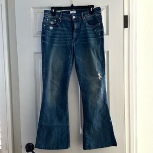 Mother Denim Jeans- The Weekender Fray Graffiti Girl